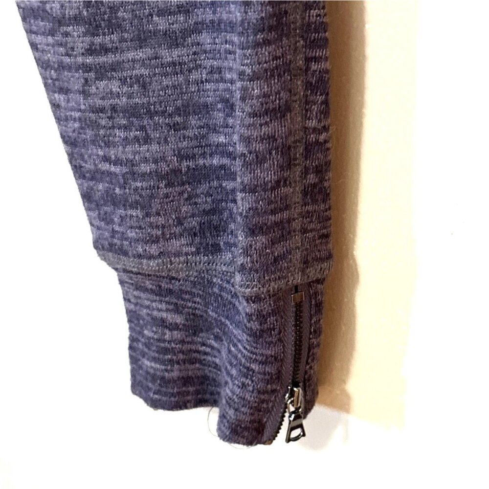 Lori Goldstein LOGO Womens Jogger Pants S Heathered Navy With Ankle Zip Longe - Picture 3 of 8
